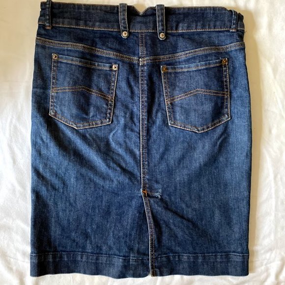A|X Armani Exchange Dark Denim Pencil Skirt, small - Picture 3 of 7